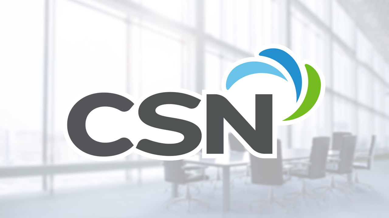 CSN logo in modern office setting