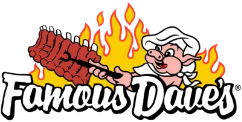 Cartoon pig holding barbecue ribs