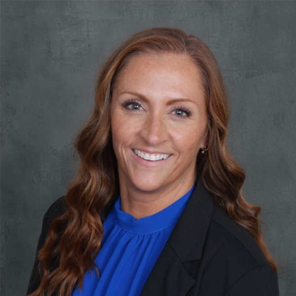 Smiling woman in professional attire