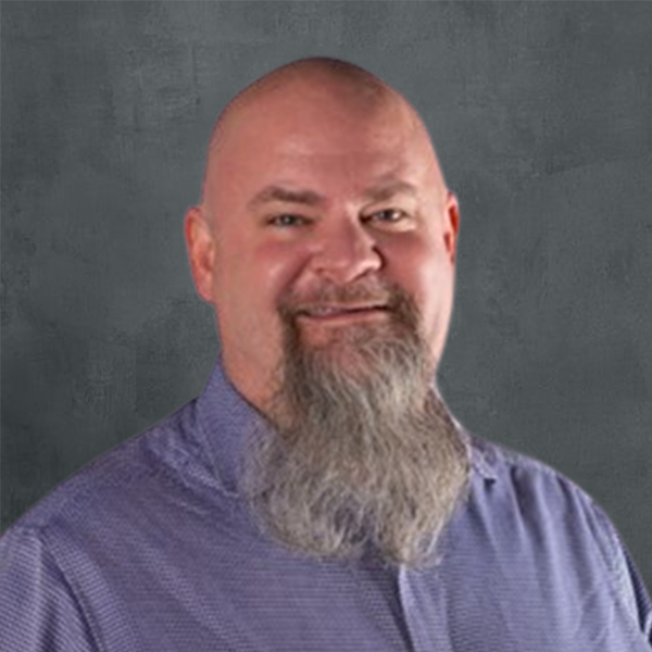 Smiling man with a beard