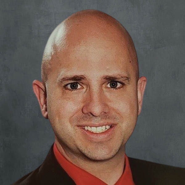 Smiling man with bald head