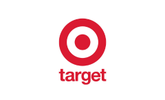 Red bullseye logo with text