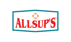 Allsup's logo with red text