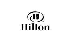 Hilton logo with stylized letters