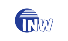 Logo with stylized text and lines
