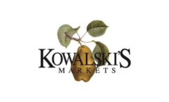 Logo featuring a pear and leaves