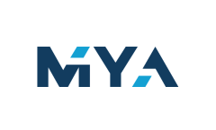 Logo with blue and dark text