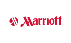 Red Marriott logo with text