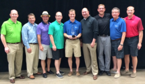MYA Team Accepting the 2016 Hy-Vee Broker of the Year Award