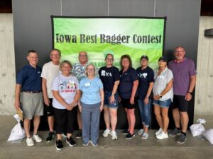 MYA Team at the Iowa State Fair Best Bagger Competition